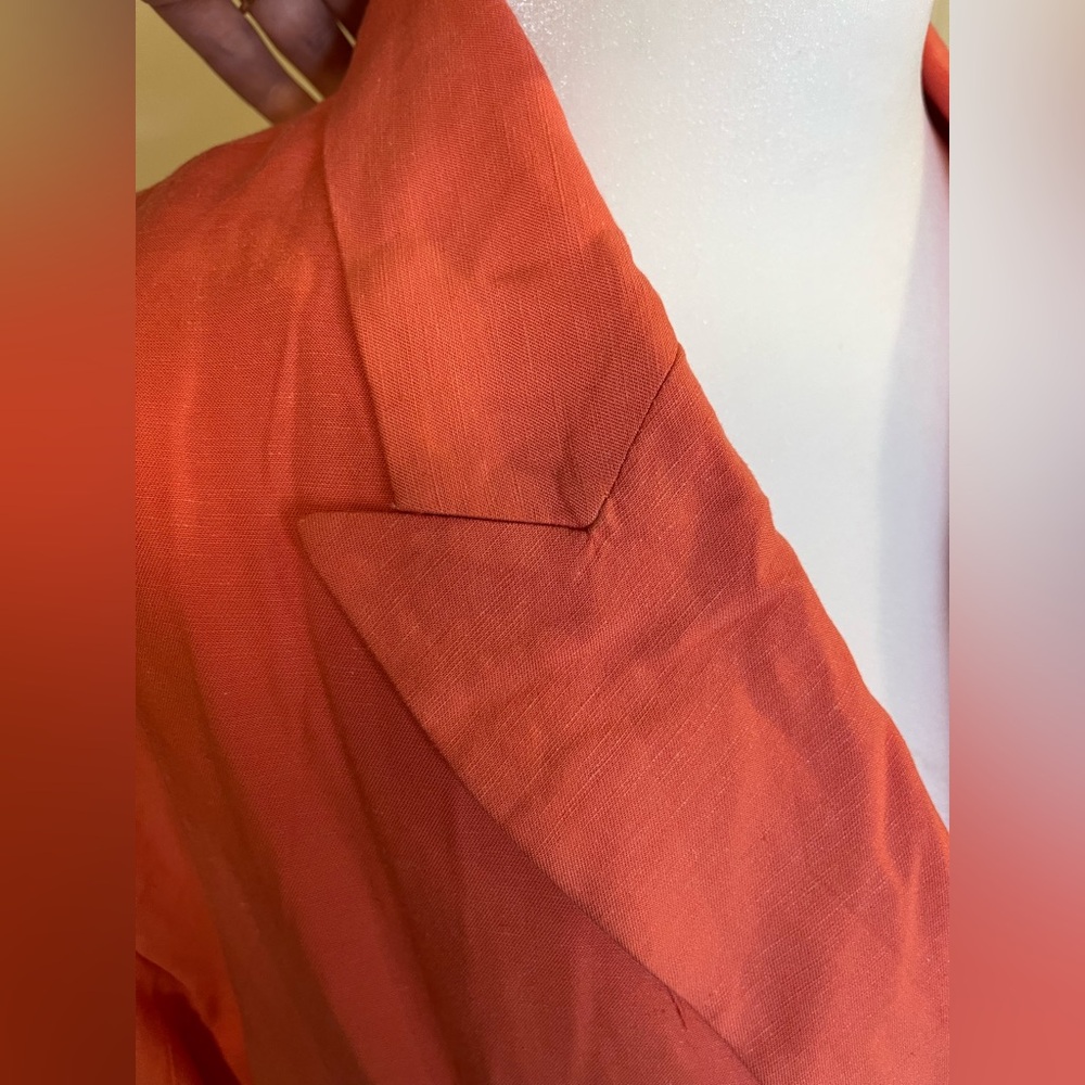 Steve Madden Orange Double-Breasted Blazer - Picture 6 of 8